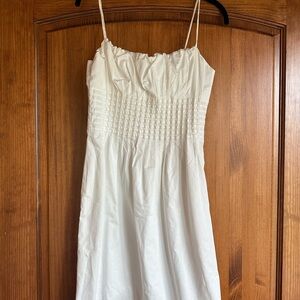 Hugo Boss White Pin-tuck Sundress